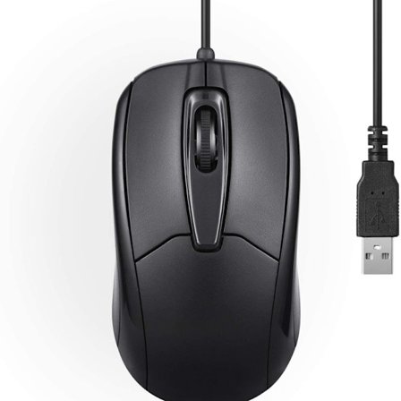 USB-johdollinen hiiri, erityisesti suunniteltu kannettaville tietokoneille, toimistoon, kompakti ja kannettava