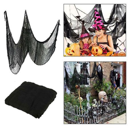 Halloween Gasväv Skrämmande Cosplay Festdekor Kostym Rekvisita