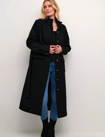 Cream Crtova Coat - Black - 44
