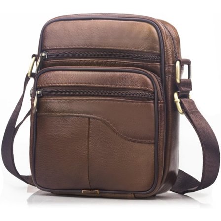 Herre Messenger Bag Ekte Lær Liten Herre Crossbody Bag Skulder Bag Vintage Business Vesker Crossbody Ryggsekker Clutches Multifunksjonell Reise