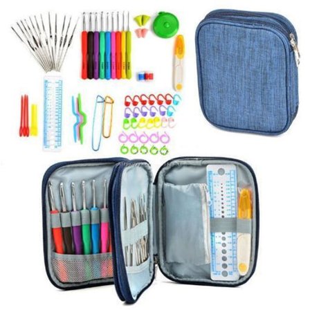 21 st. virknålar plus stickmarkörer