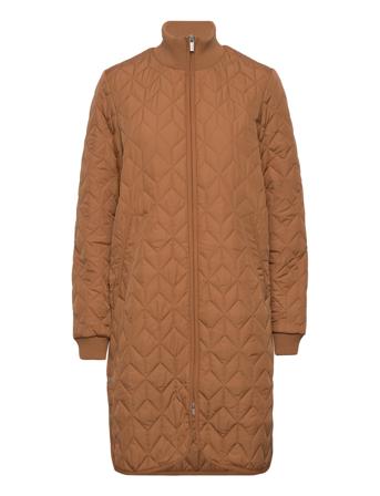 Padded Quilt Coat Vattert Jakke Oransje Ilse Jacobsen*Betinget Tilbud