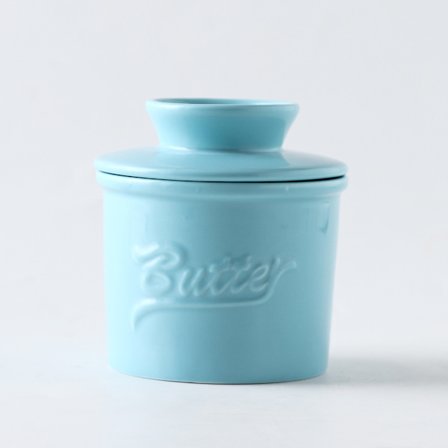 [LCS] Keramisk smörbytta med lock, fransk smörburk, förvaringsburk, bänk, bredbar mjuk smörbehållare, förvaringsburk med vattenlinje, köksutrustning