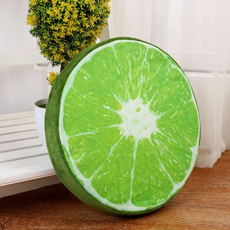 Runda Kuddar 12 Tum Fruktkudde, Plysch Roliga Fruktstoppade Kuddar Leksak Sitsdyna För Stol