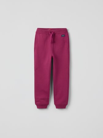 Joggebukse med lommer - 140 - barneklær - pink - Polarn O. Pyret