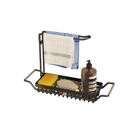 Kök Rostfritt Stål Disktrasställ Diskbänk Utdragbart Förvaringsställ Utrymmesbesparande S