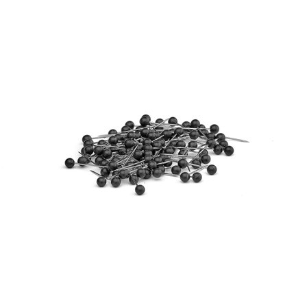 Pushpins, black, 100 pack