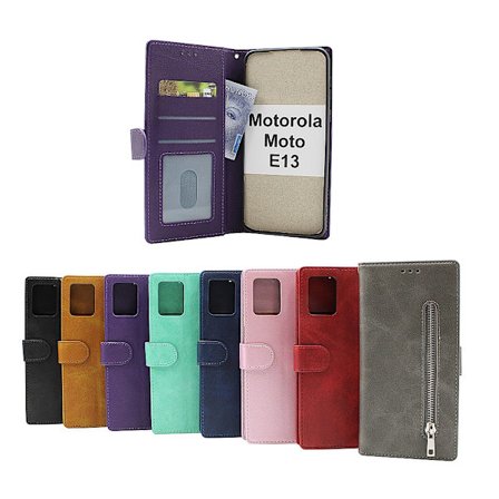 Zipper Standcase Wallet Motorola Moto E13