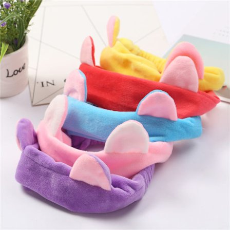 Flanell katt öra hårband smink sport