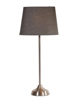 Komplett bordslampa med linneskärm Grå - Pixie Design