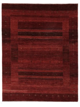Tapis Loribaft Fine 180X227 Noir/Rouge Foncé (Laine, )
