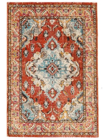 Leia 160X230 Orange Medaillon Teppich