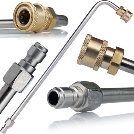 Rosfix Højtrykslanse 1/4" 34Cm Bøjet 90° – Effektiv Rengøring | Max 250 Bar | Kompatibel med Lavor, Parkside