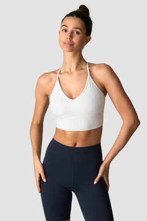 ICANIWILL - Nimble Adjustable Strappy Sports Bra White - Sports-BH - Damer - Træningstøj fra ICIW