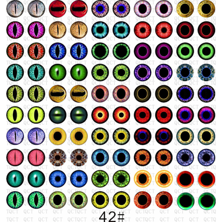 100 stk. Ugle Slange Firben Dyreøjne Glas Cabochon til Lerdukke Fremstilling Skulpturer Rekvisitter Håndværk DIY Fund Smykkefremstilling (10mm)