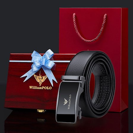 Lærremmer med spenne for menn - Motebelte med automatisk spenne