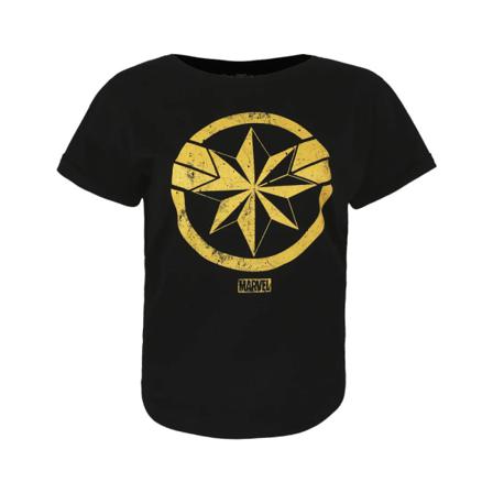Captain Marvel Logotyp T-shirt Dam/dam M Svart