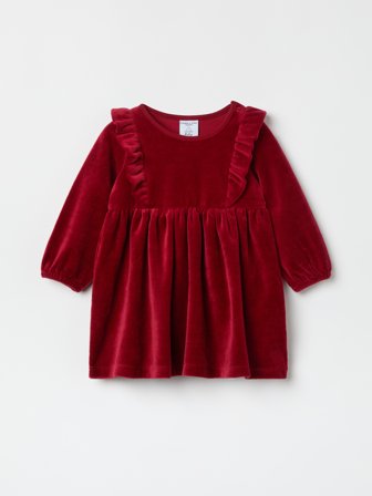 Polarn O. Pyret - Dress with ruffles - 68 - Childrenswear - red