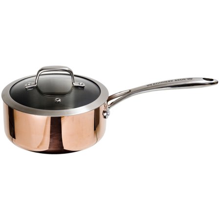 Ronneby bruk Kobberkasserolle med Glasslokk 18 cm 2 liter