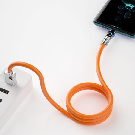 Dudao-kaapeli USB-A - Lightning (1 m) kulma - oranssi