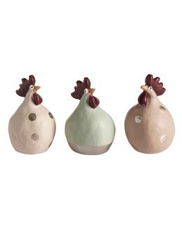 Dekoration Höna Soft 3-p Multi - Påsk - Nääsgränsgården