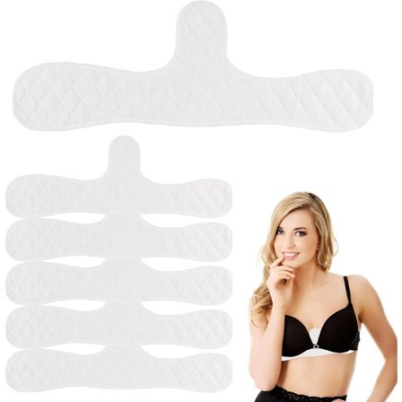 ING Svetteabsorberende puter Pakke med 6 Brystsvettepute Gjenbrukbare Anti-svetteputer Antiperspirant Bomulls-BH-puter Mot svette på klærne dine Brukt