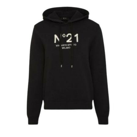 N21, Hoodie Zwart, Heren, Maat:L