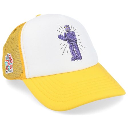 Hatstore - Jaune trucker Casquette - Lollapalooza Stockholm Robo Dance Foam Yellow/white Trucker @ Hatstore