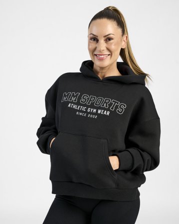 MM Sports Hoodie Wmn Varsity, Black - XS