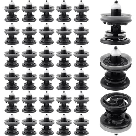 30kpl 7l6868243 Auton kiinnitysklipsit Muovinen verhoiluklipsi Sisäoven paneeli Yhteensopiva VW Golf 5 6 7 T4 T5 Passat Polo Skoda Caddy Audi A4 A5 A6