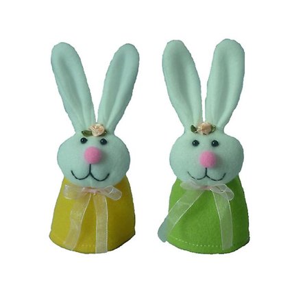 2st påskäggsöverdrag Bunny Shape Äggförvaringspåse Dekoration