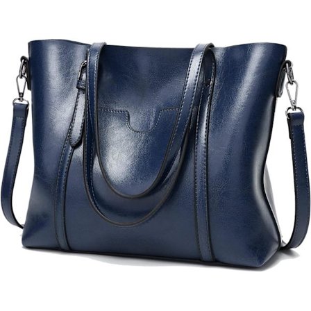 Damhandväskor i Mjukt Läder Stor Kapacitet Retro Vintage Topphandtag Casual Fick Tote Axelväska Cross-Body Väskor