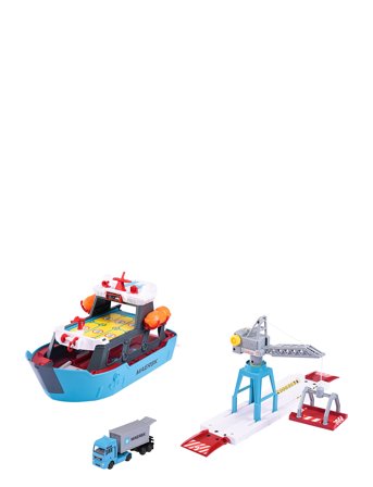 Creatix Logistic Freight Ship+1 Vehicle Majorette Blue