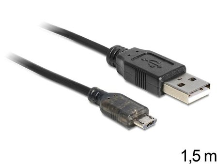 Delock USB-kabel - USB til Micro-USB type B - 1.5 m