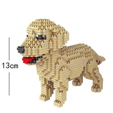 Dachshund Valp Modell Byggstenar Montering Pedagogiska Leksaker