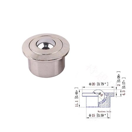 Kuletrinse mini svingbare hjul 1 1