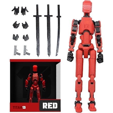 T13 Actionfigur, Titan 13 3D Printet Actionfigur, Lucky 13 Actionfigur, Nova 13 Actionfigur Dummy 13 Actionfigur