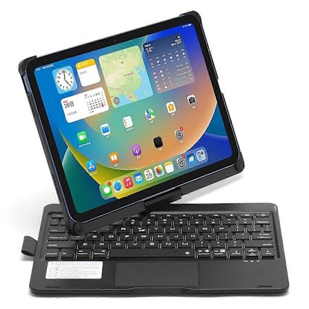 för iPad 10.9 (2022) Trackpad Bakgrundsbelyst Tangentbord med Tablet Fodral-Xin