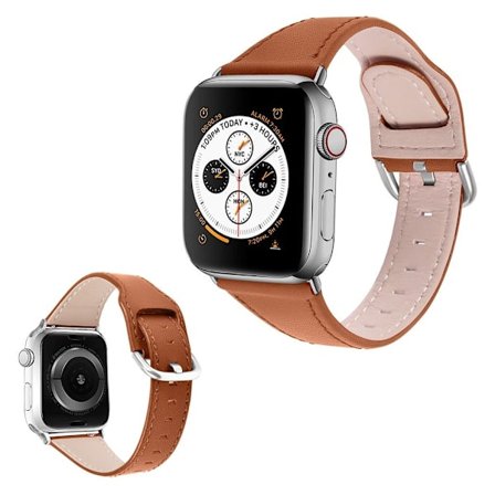 äkta läder klockarmband för Apple Watch Series 6 / 5 40mm - brun