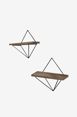 Hanah Home - Vägghylla WR046 - Brun - Vägghyllor - Från Homeroom