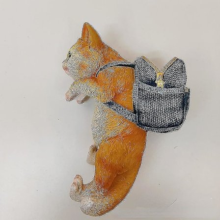 Söt Trädgårdspatio Blomkruka Fisktank Katt Present Resin