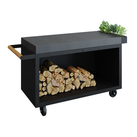 OFYR Mise en Place Table Black 135 PRO CD Arbetsbord 135x65cm Skärbräda i keramik, Utemöbler