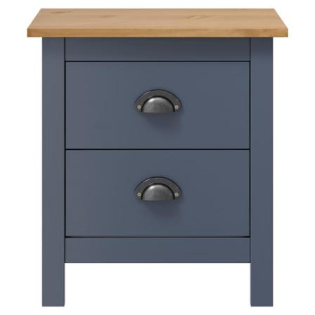 Vidaxl Sängbord Hill Range Grå 46x35x49,5 Cm Massiv Furu Grå
