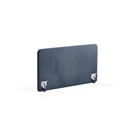 Bordskærm ZONE, inkl. hvide beslag, 1200X650x36 mm, stof Hush, marineblå