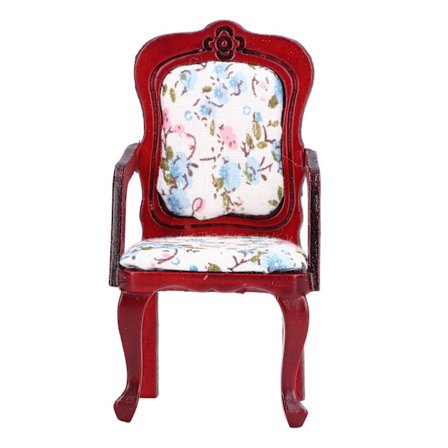 1:12 skala dukkehus miniature stol simulering mini lænestol dekorative træmøbler