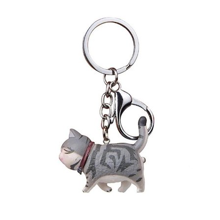 Nøglering - Sød kat - Flere farver