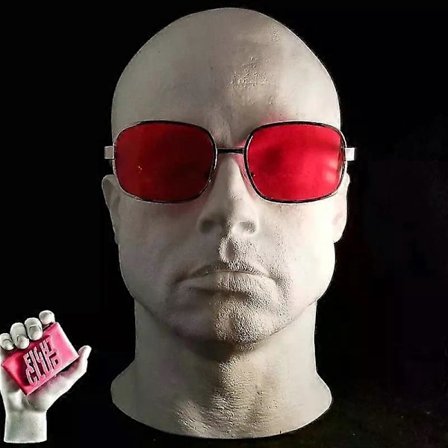 Project Mayhem -aurinkolasit, Fight Club, Tyler Durden, Oliver Peoples 523, Brad Pitt, PUNAISET linssit, miesten aurinkolasit: sisältää laatikon