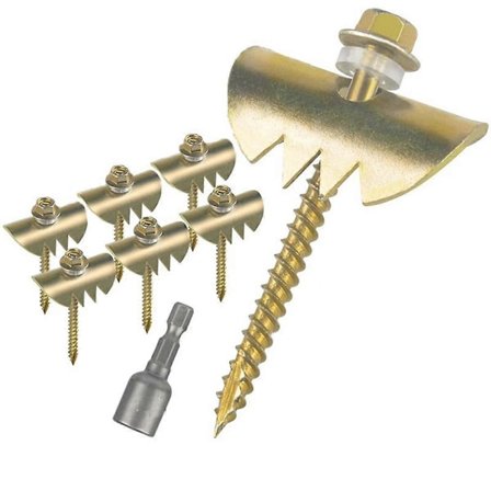 Hegnklammer, Hegntråd Klammer Anti-slip, 50 stk. galvaniserede hegntrådsfastgørelser til blødt træ, Re (FMY)