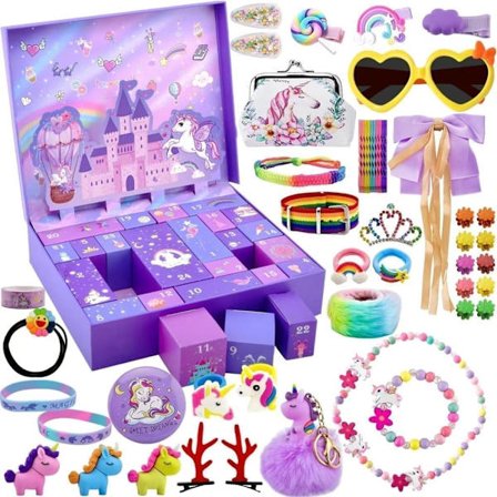 Advent Calendar 2025 for Girls - 24-Day Surprise Gifts with Unicorn, Perfect Christmas Gift for Daughters & Granddaughters