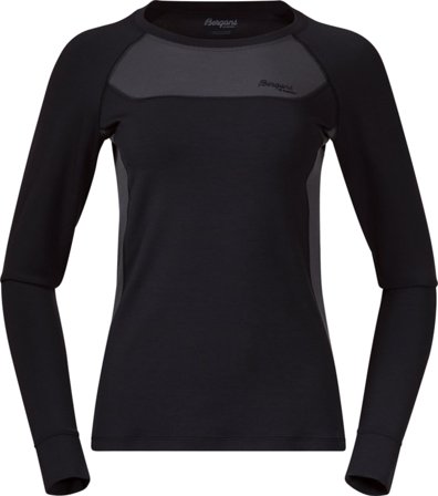Bergans Women's Cecilie Wool Long Sleeve Women base layer tops Black L